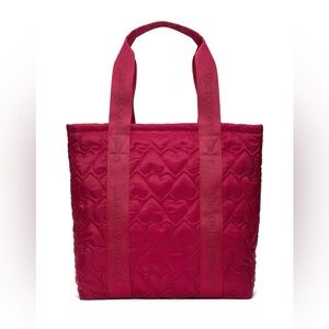 Victoria's Secret Red Quilted Tote Bag